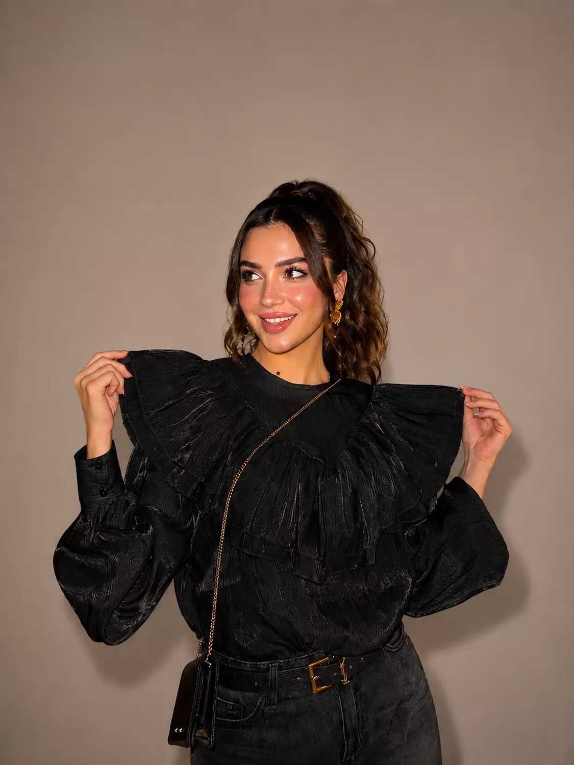 Draped Organza Blouse 3