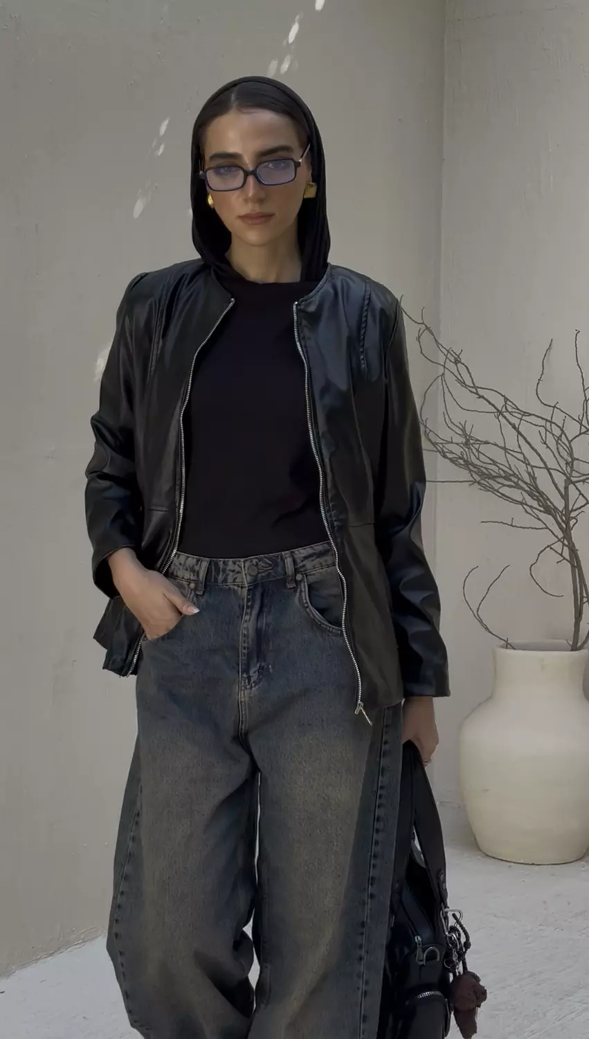 Leather Jacket in Black image