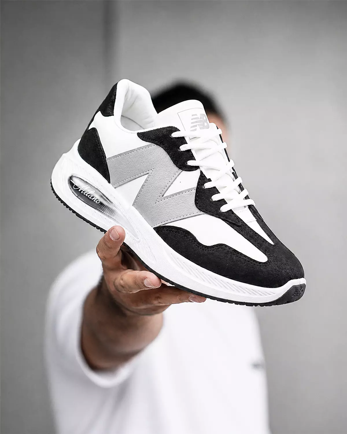 Men’s New Balance Shoes -Black ,Gray & White  image