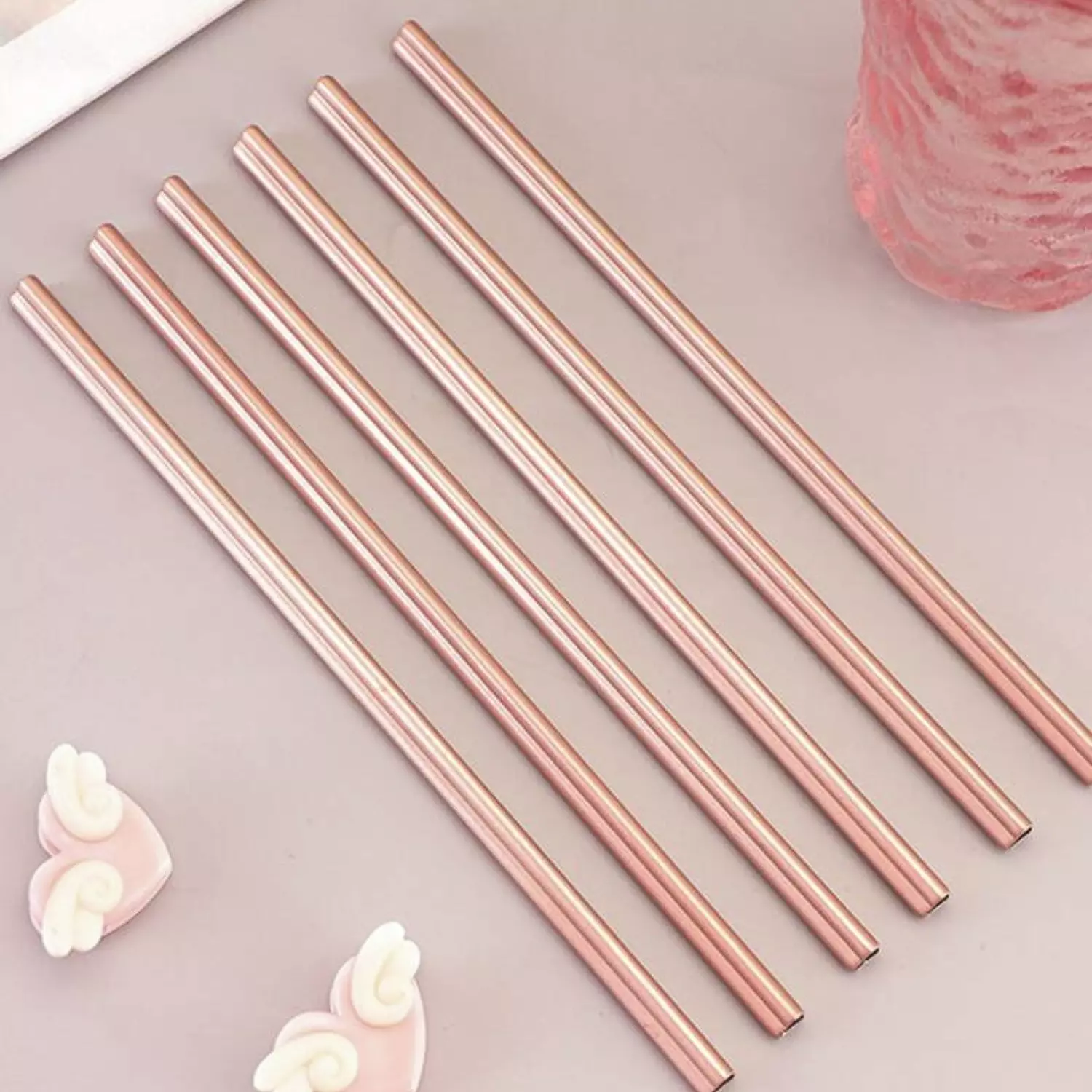 Heart steel straw  1