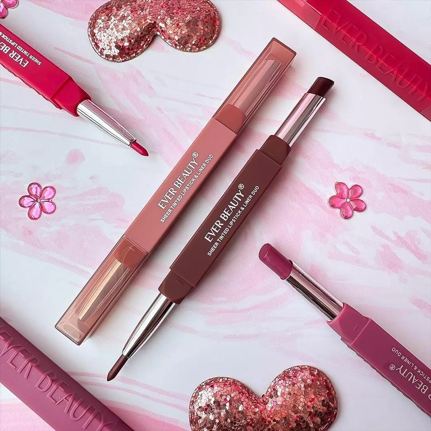 Ever beauty lip liner & lipstick  hover image