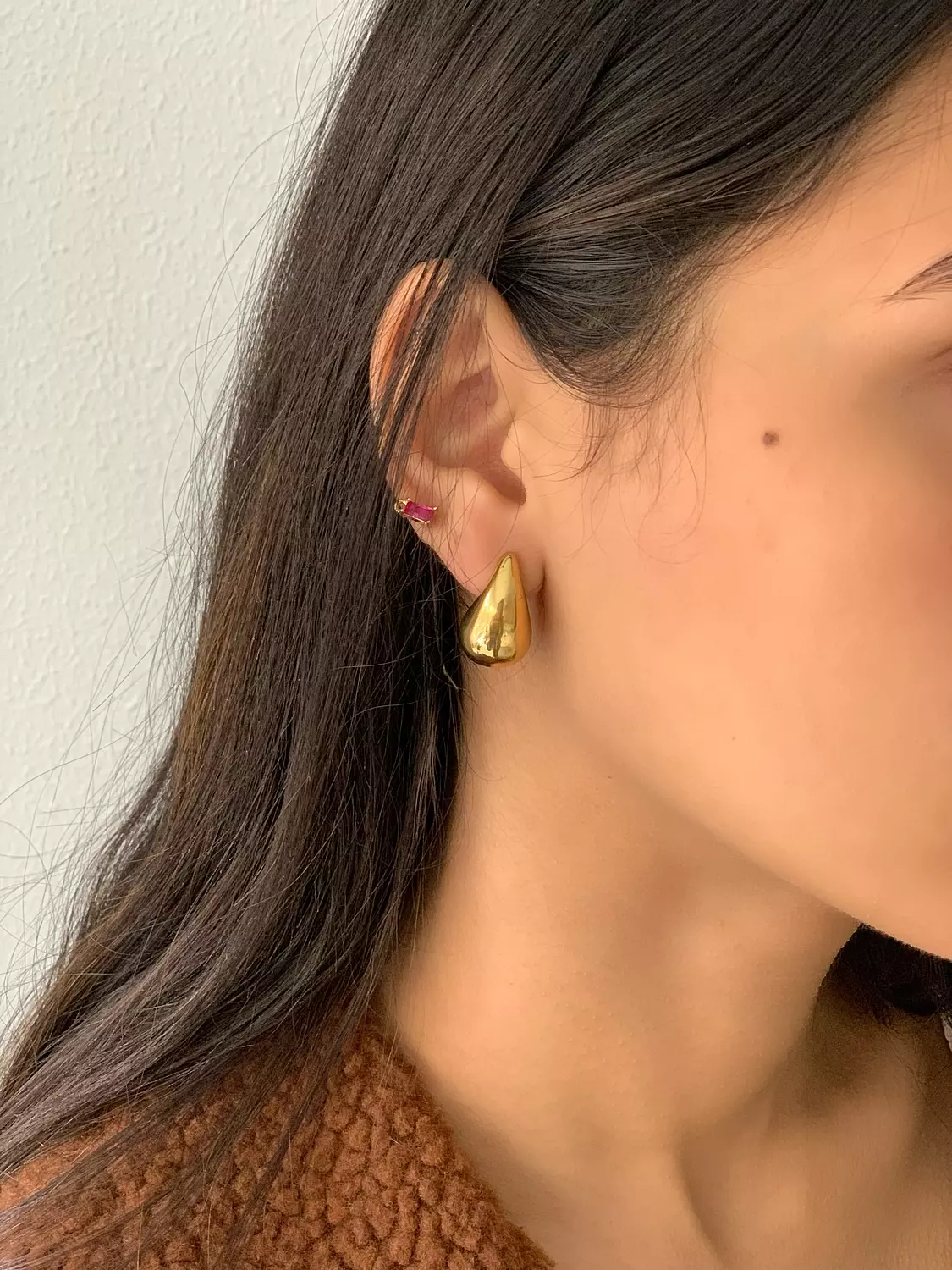 Gold chunky earrings  1