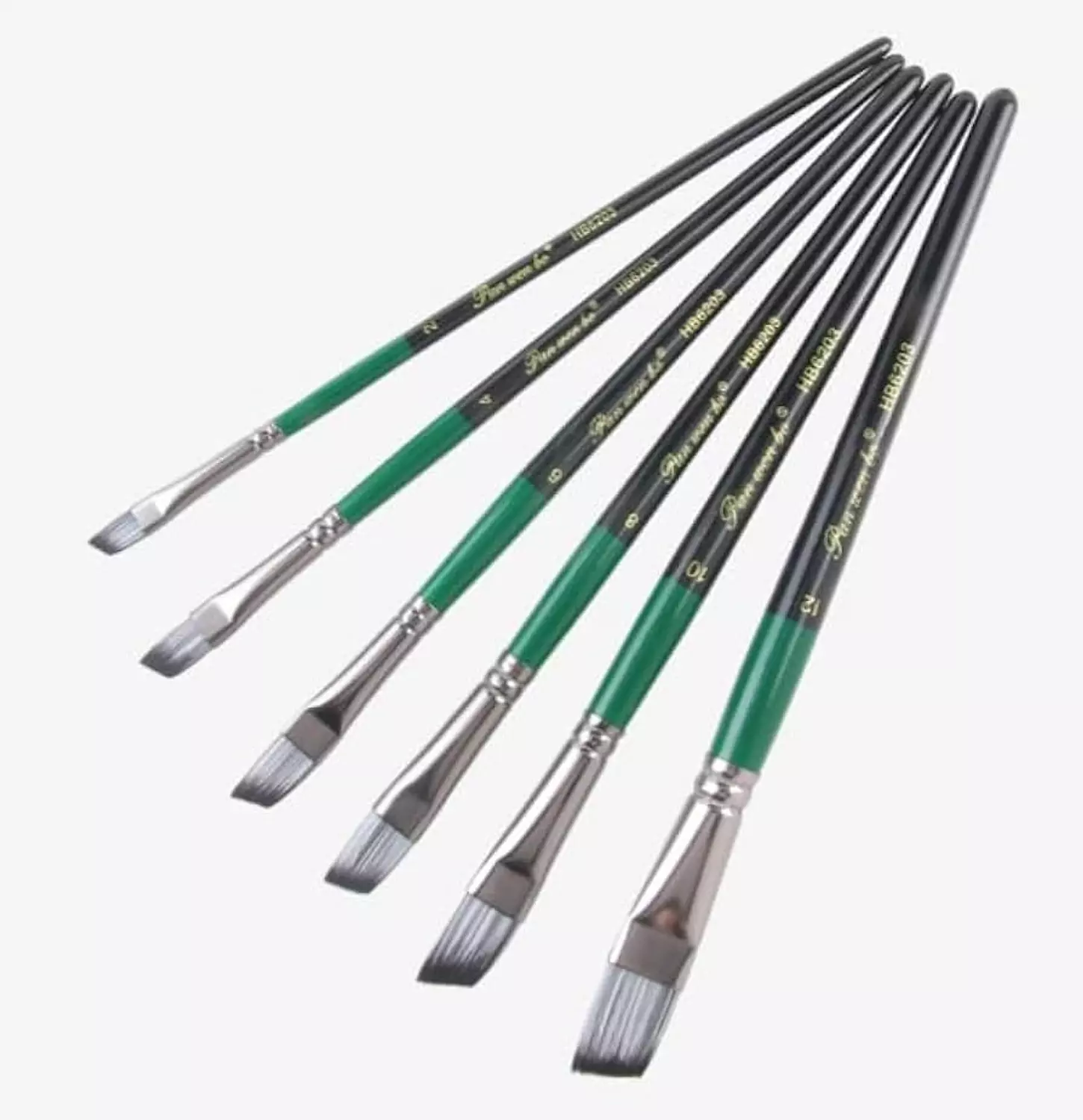 High-Quality Angled Brush Set (6 Pieces) 1