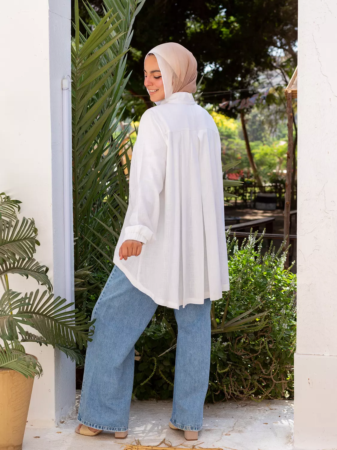 FLY HIGH LINEN JACKET in off white  1