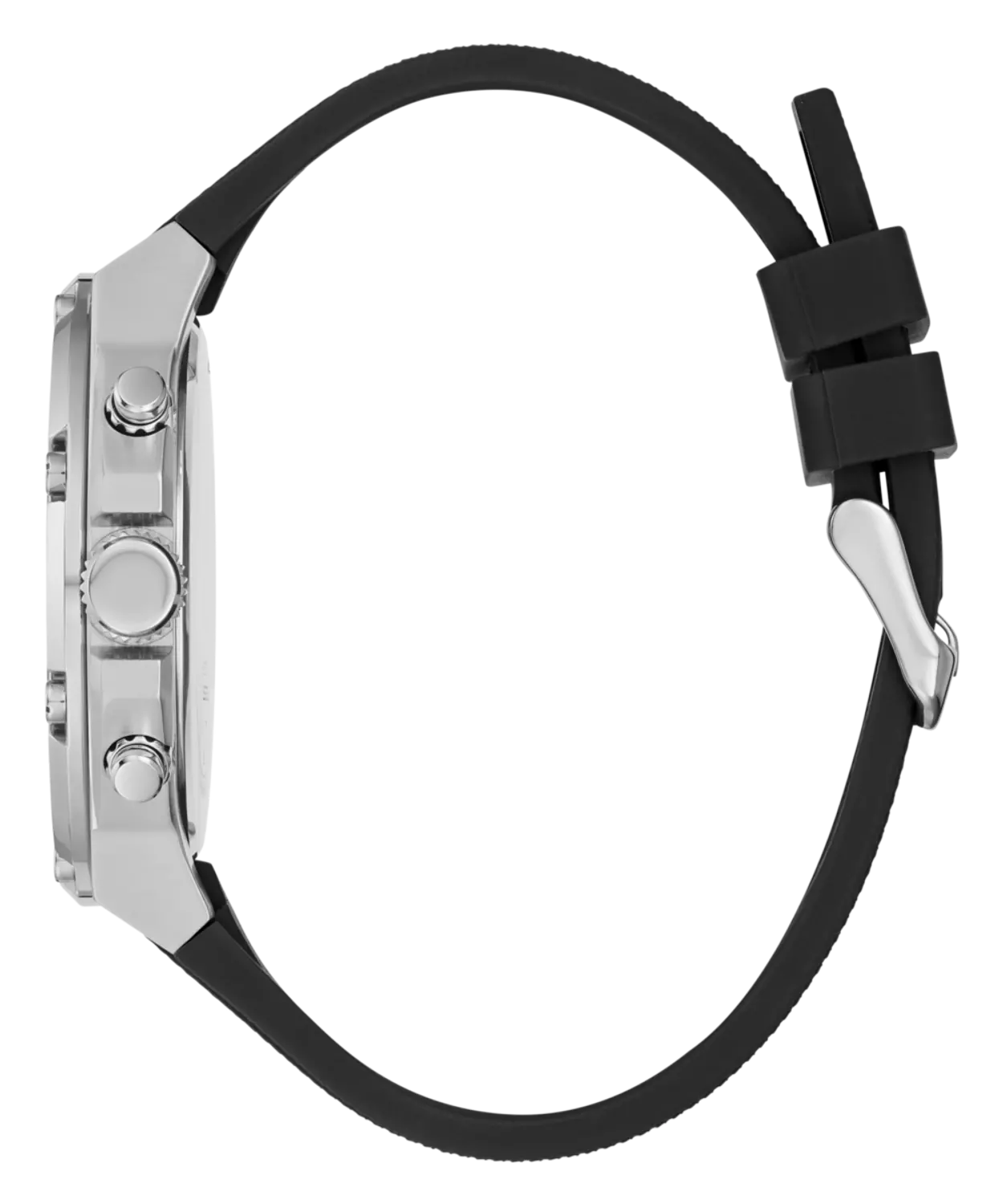 GUESS GW0334G1 Men's  Watch Silver Tone Silicone Strap 2
