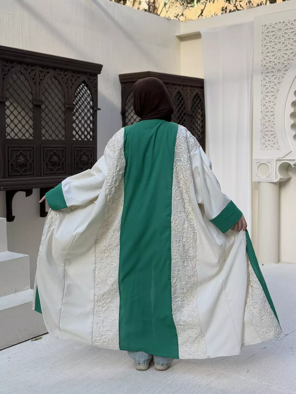 Green Joubert Striped Kaftan 7