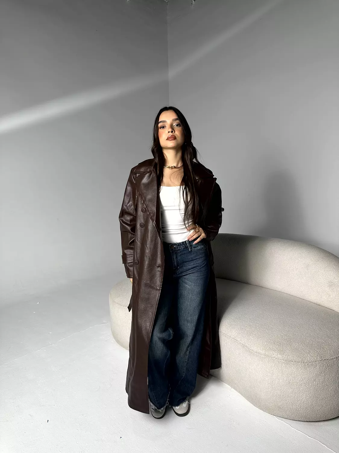 Leather Trench Coat 17