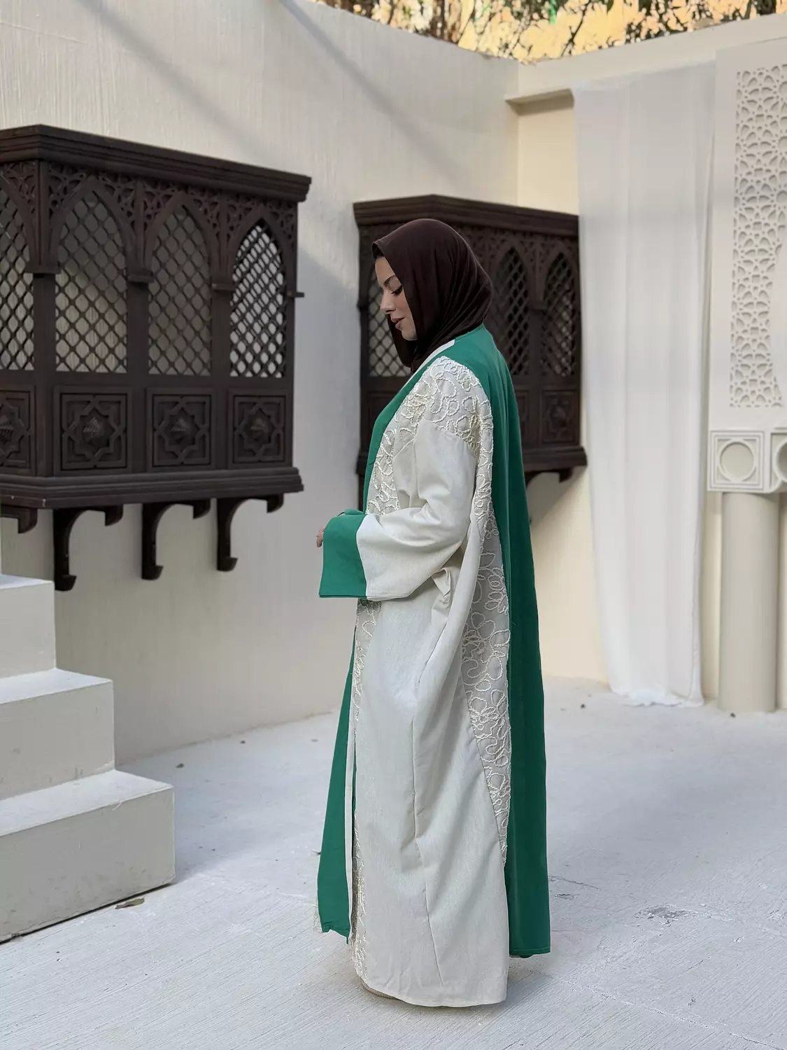 Green Joubert Striped Kaftan 6
