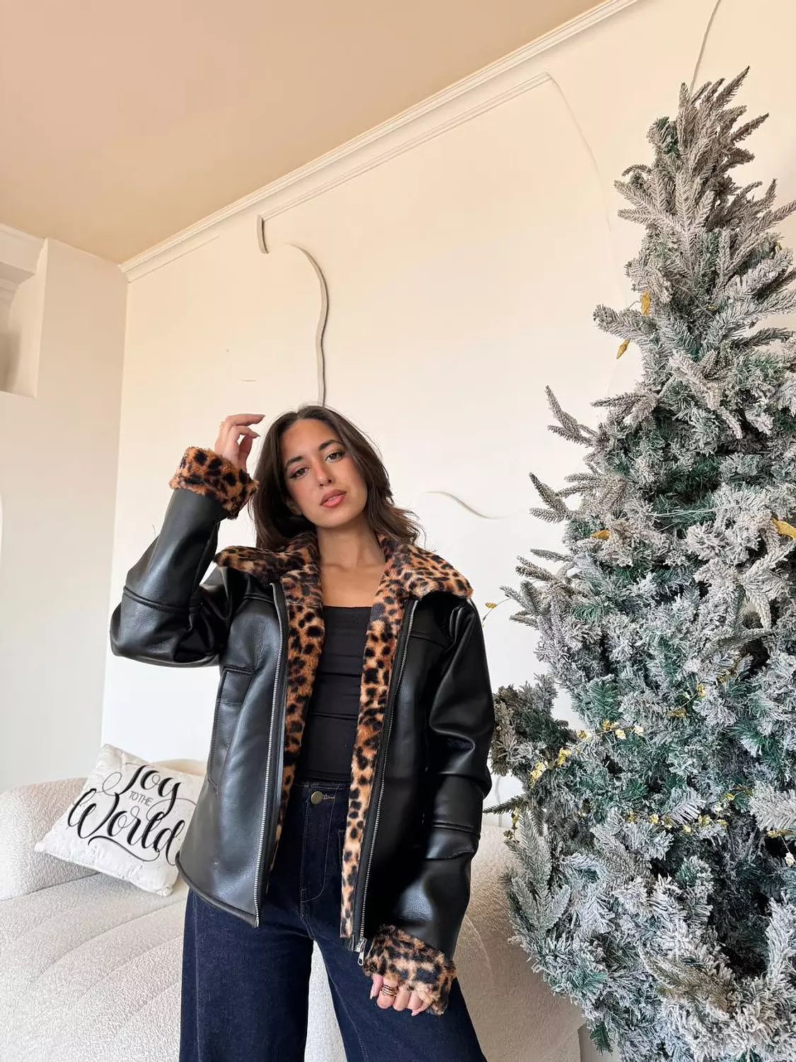 Leopard Fur Leather Jacket 7