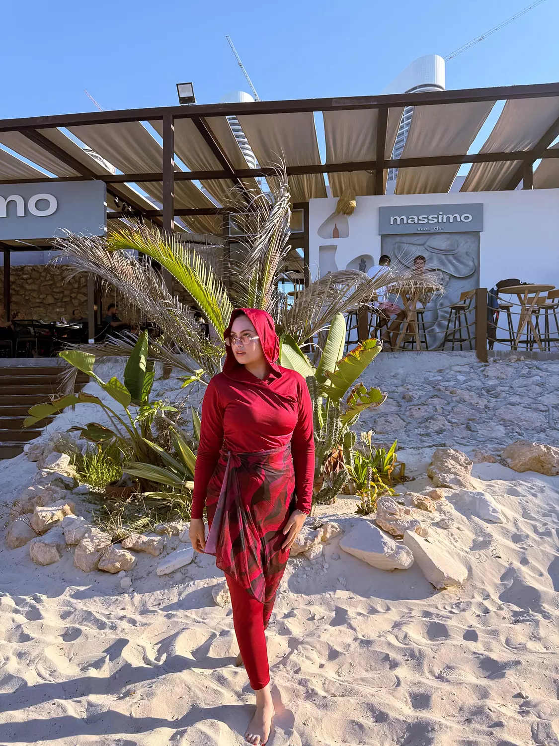 Maroon Marble Burkini 8