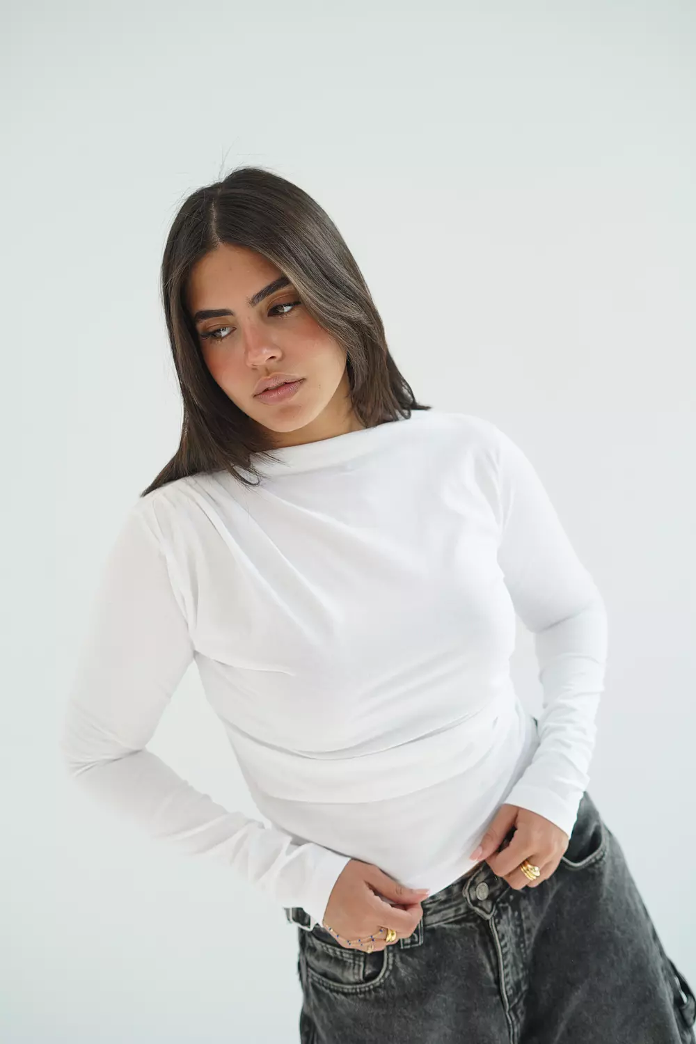 White basic long sleeve top-2nd-img