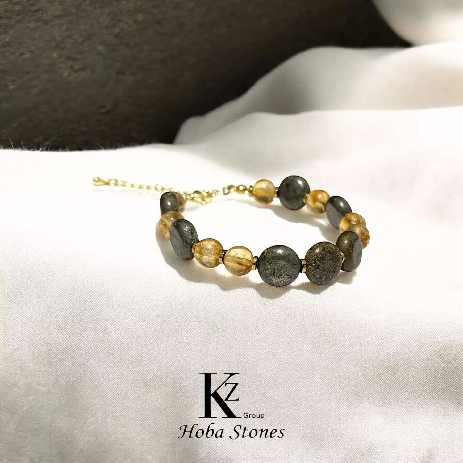 Bracelet Pyrite with Citrine hover image
