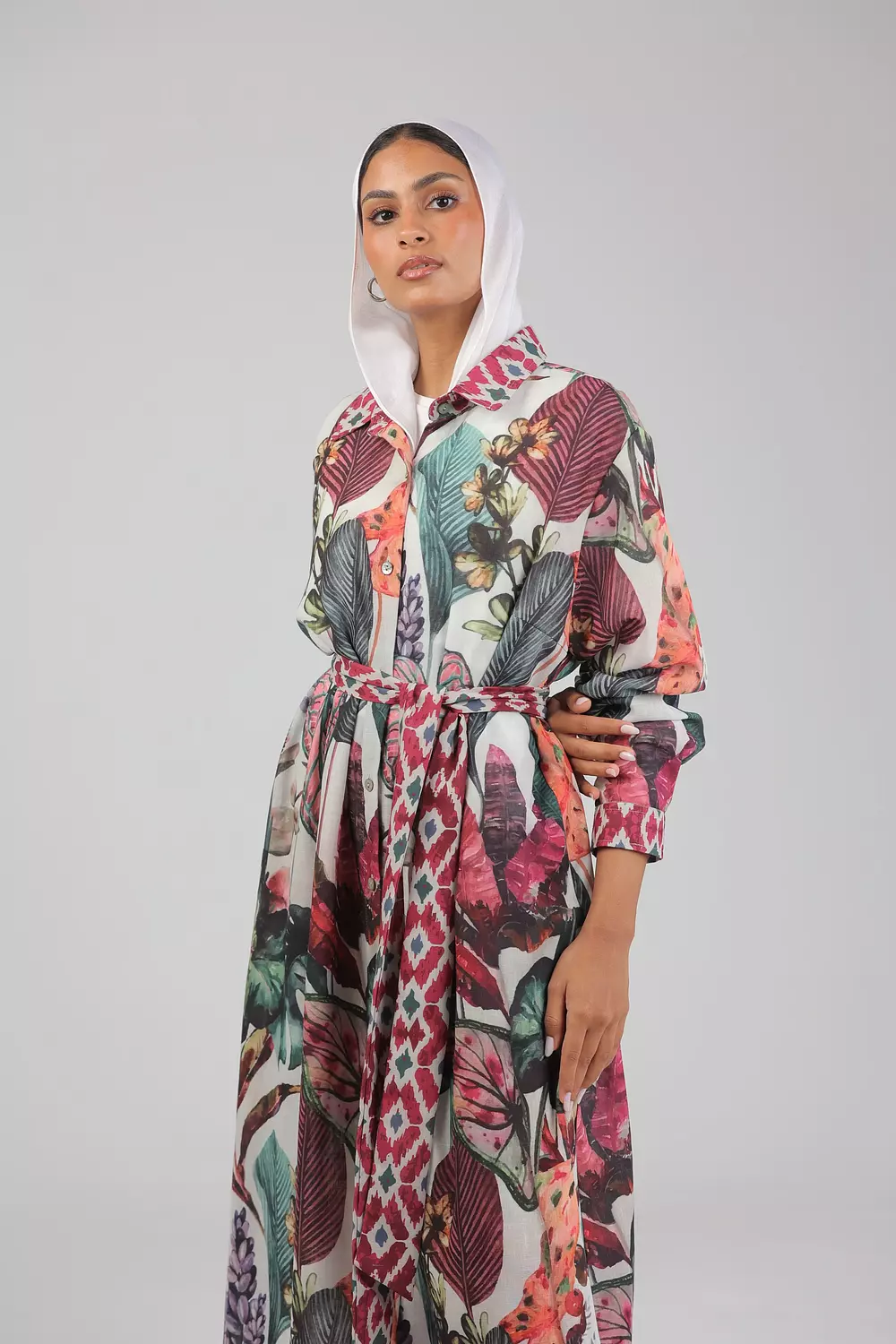 Tropical Linen Dress 1