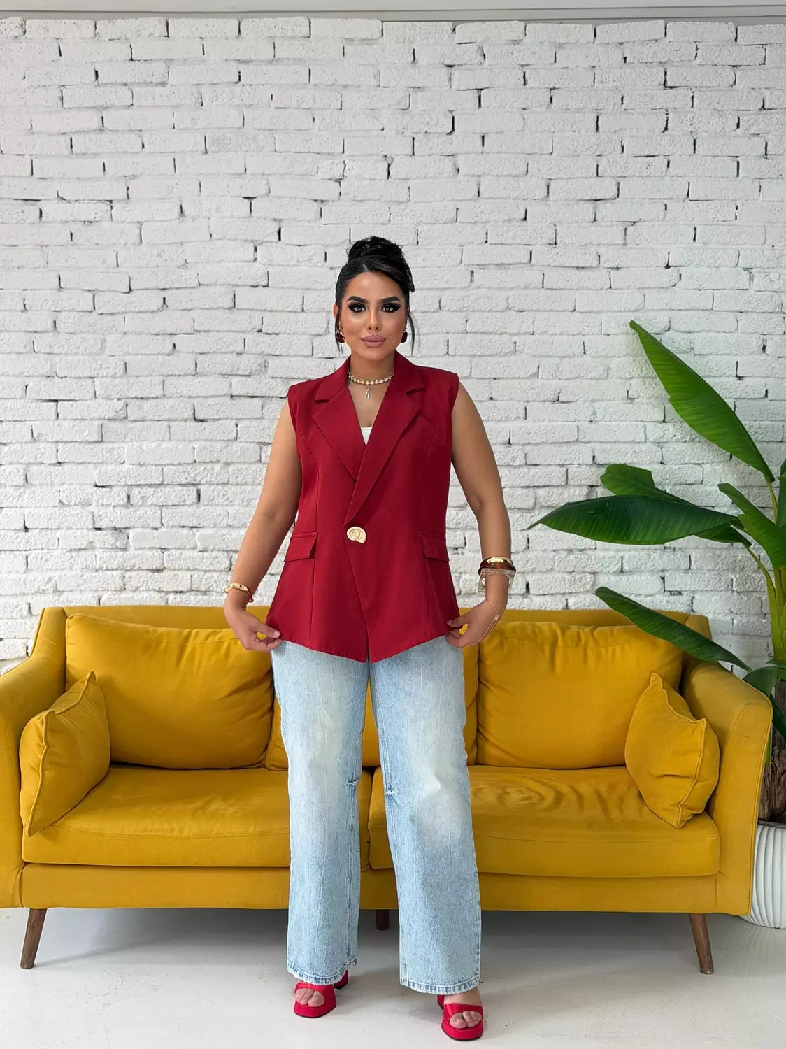 The Command Vest In Red hover image