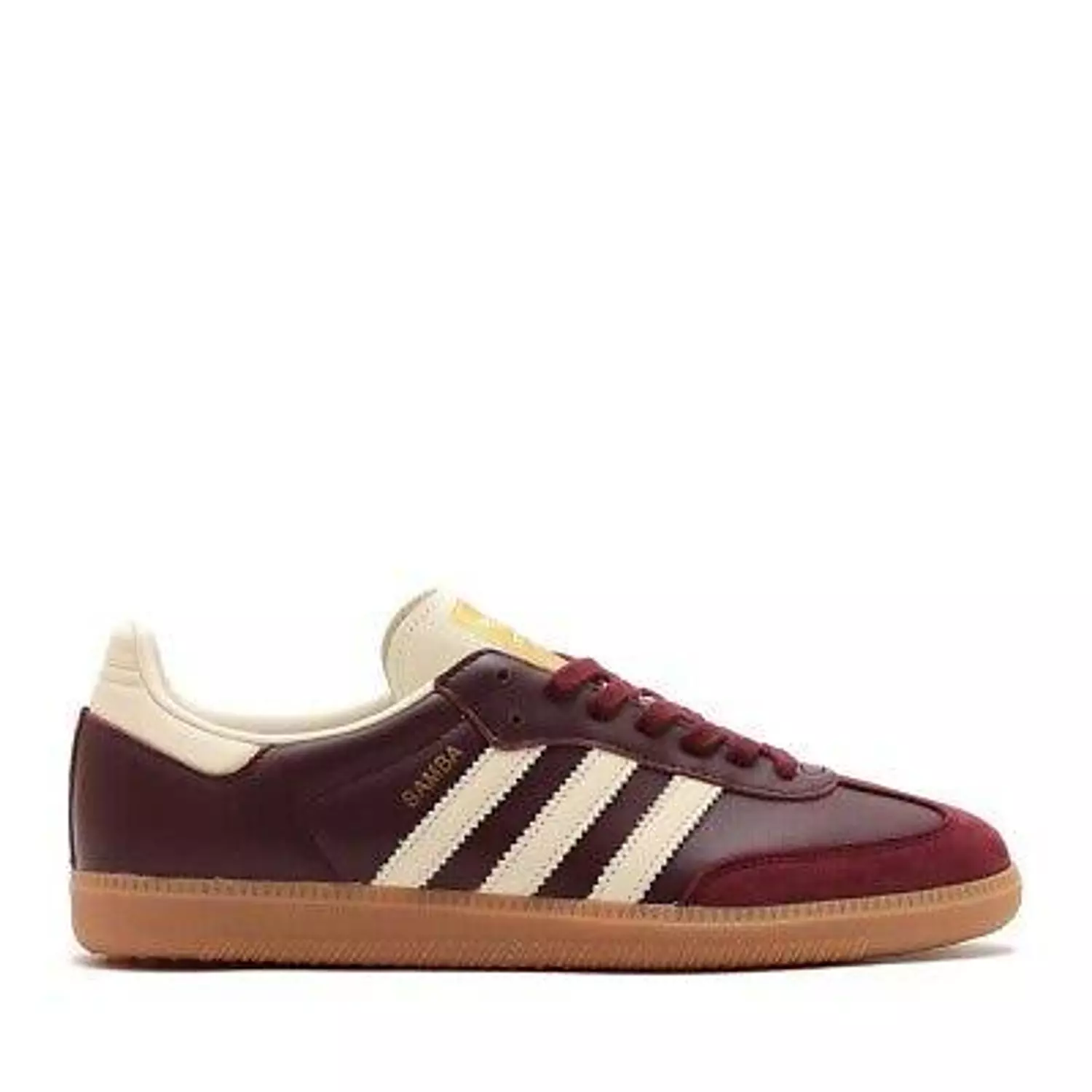 Adidas Samba OG Maroon Gold Metallic (W) 1