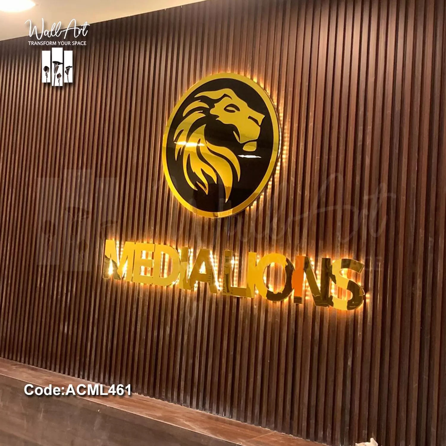 ACML461-Lighted Golden Acrylic Logo   8