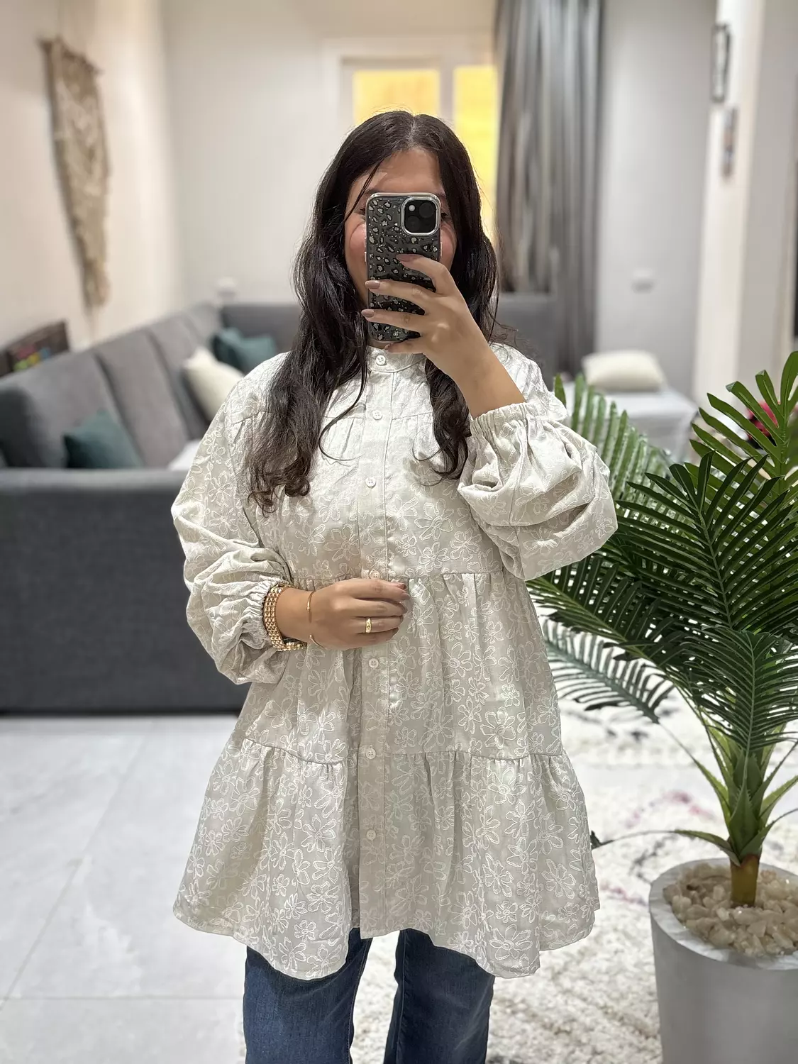 Ruffled Floral Blouse 🤍 5