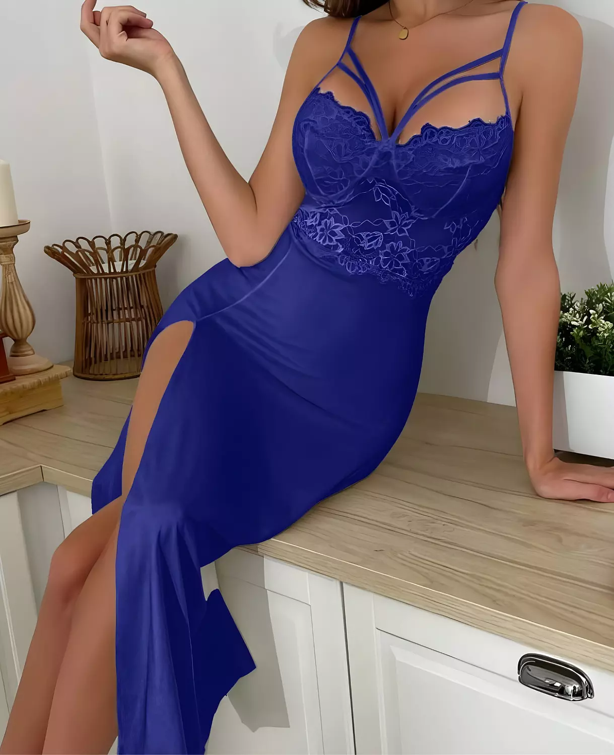 Maxi Gown with High Slit 6