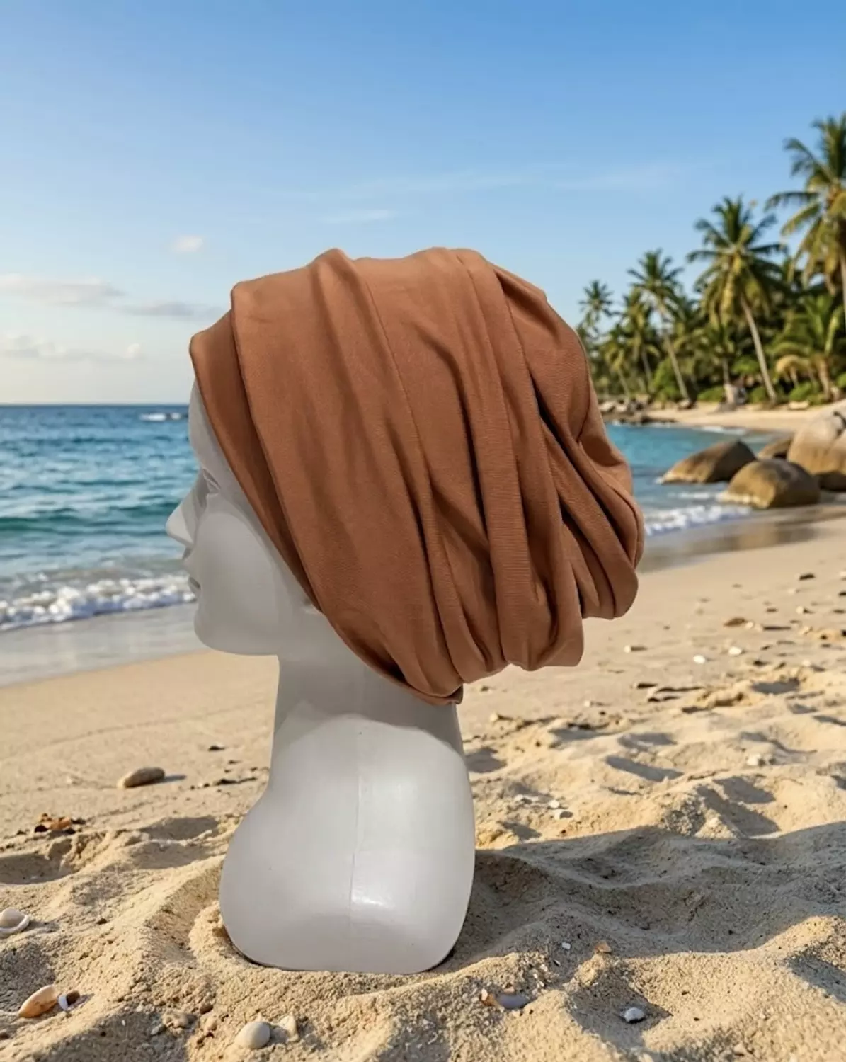 Double Layered Swimming Turban-Camel image