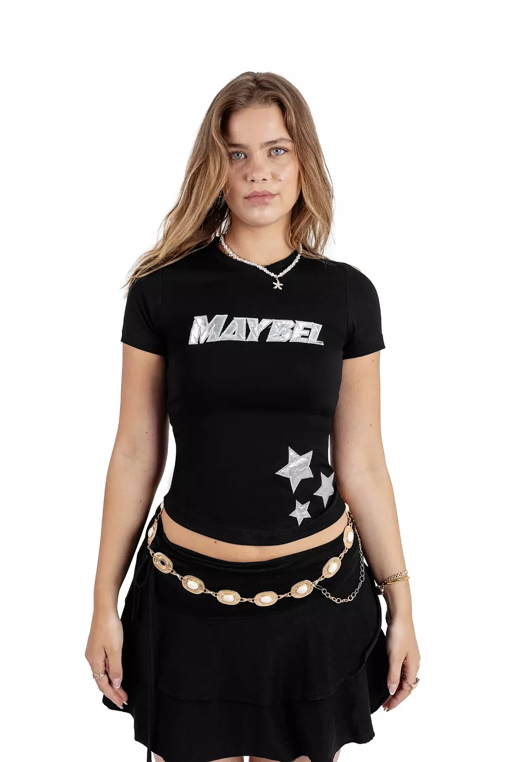 Maybel statment silver baby tee  image