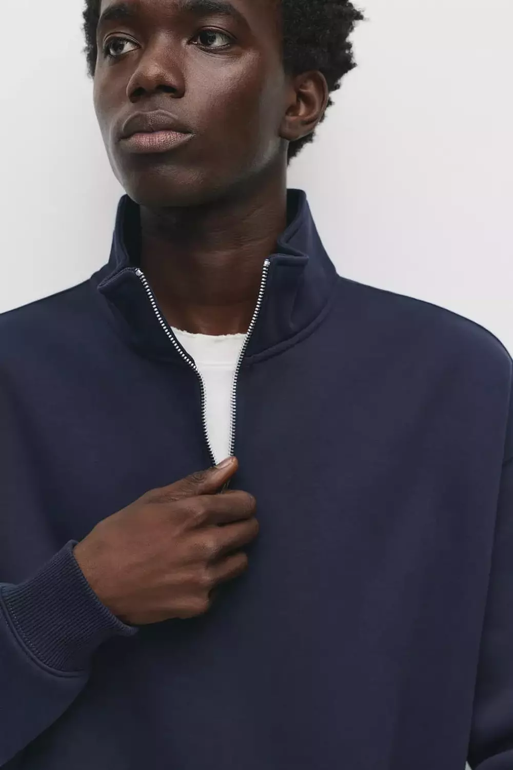 Pull&bear Basic Quarter Zip Sweatshirt  4
