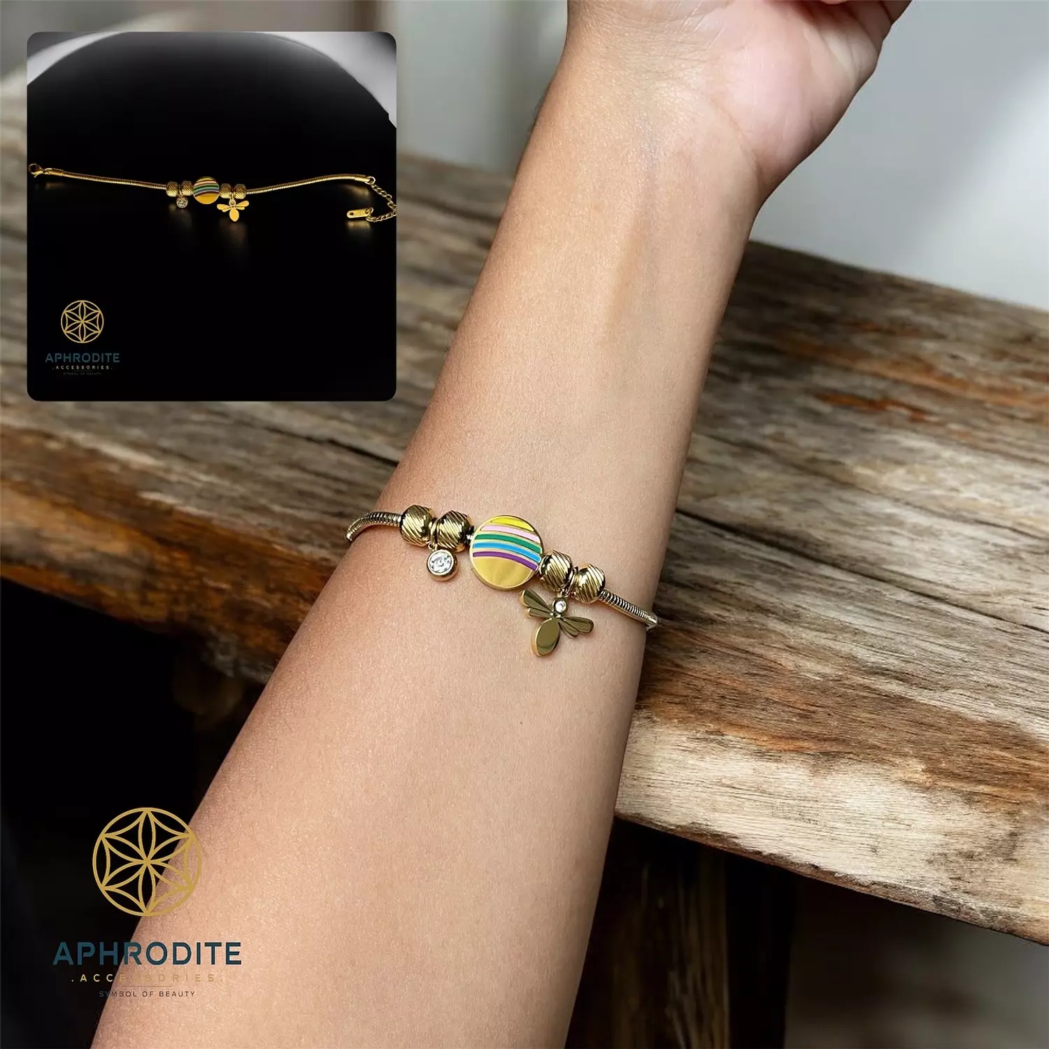 Golden Orbit Charm Bracelet hover image