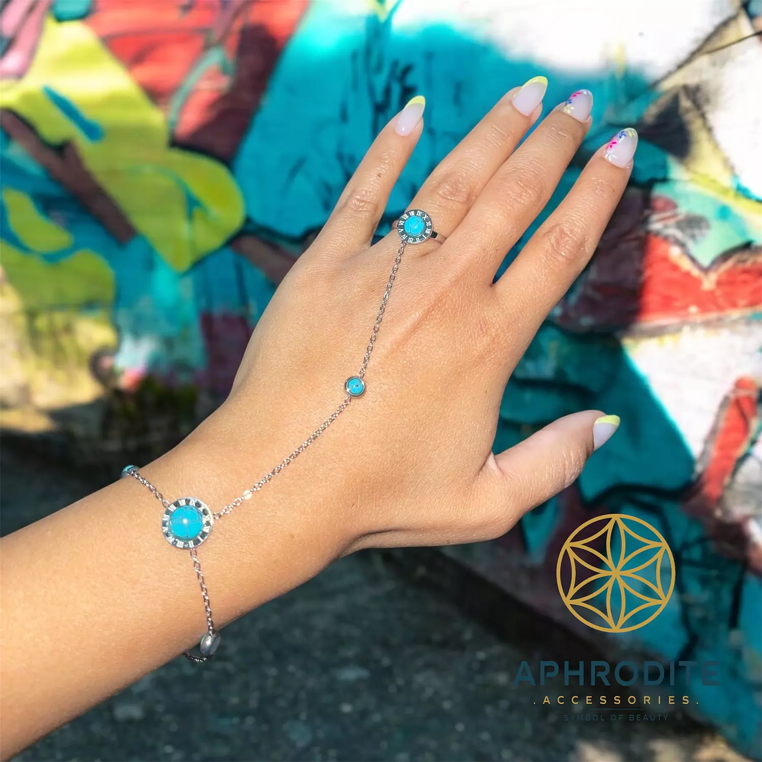 Azure Mirage Hand Chain hover image