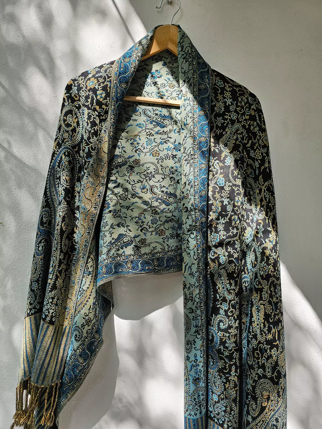 Black/blue Pashmina  2