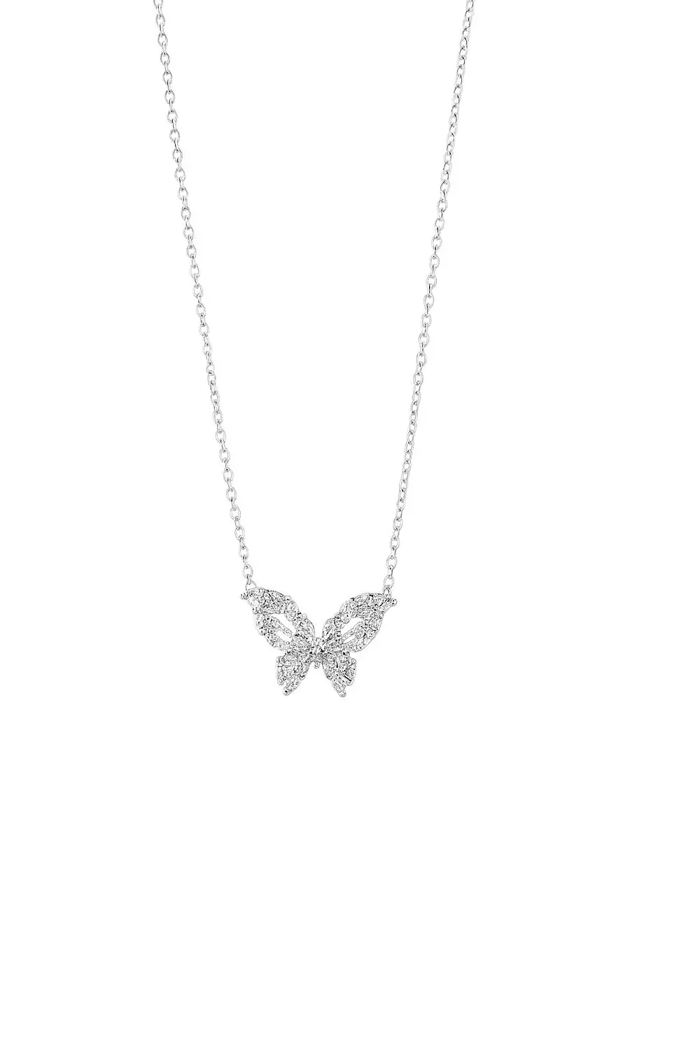  Silver Necklace Butterfly image