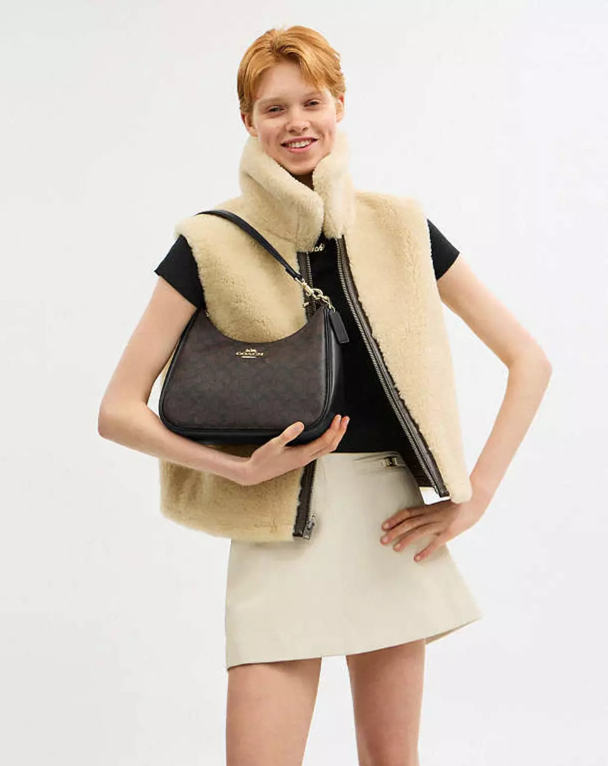 Coach Teri Hobo Bag In Signature Canvas 7