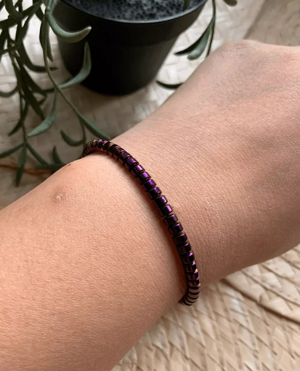 Hematite Purple Bracelet ( Stock ) 2