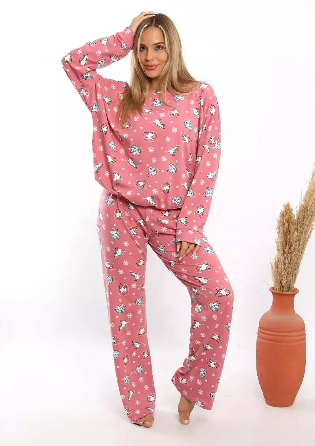 C350 THE WINTER BEAR LOOSE-FIT PAJAMA SET image