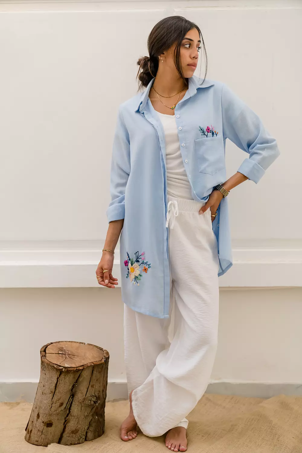Garden Party Linen Shirt Dress  image