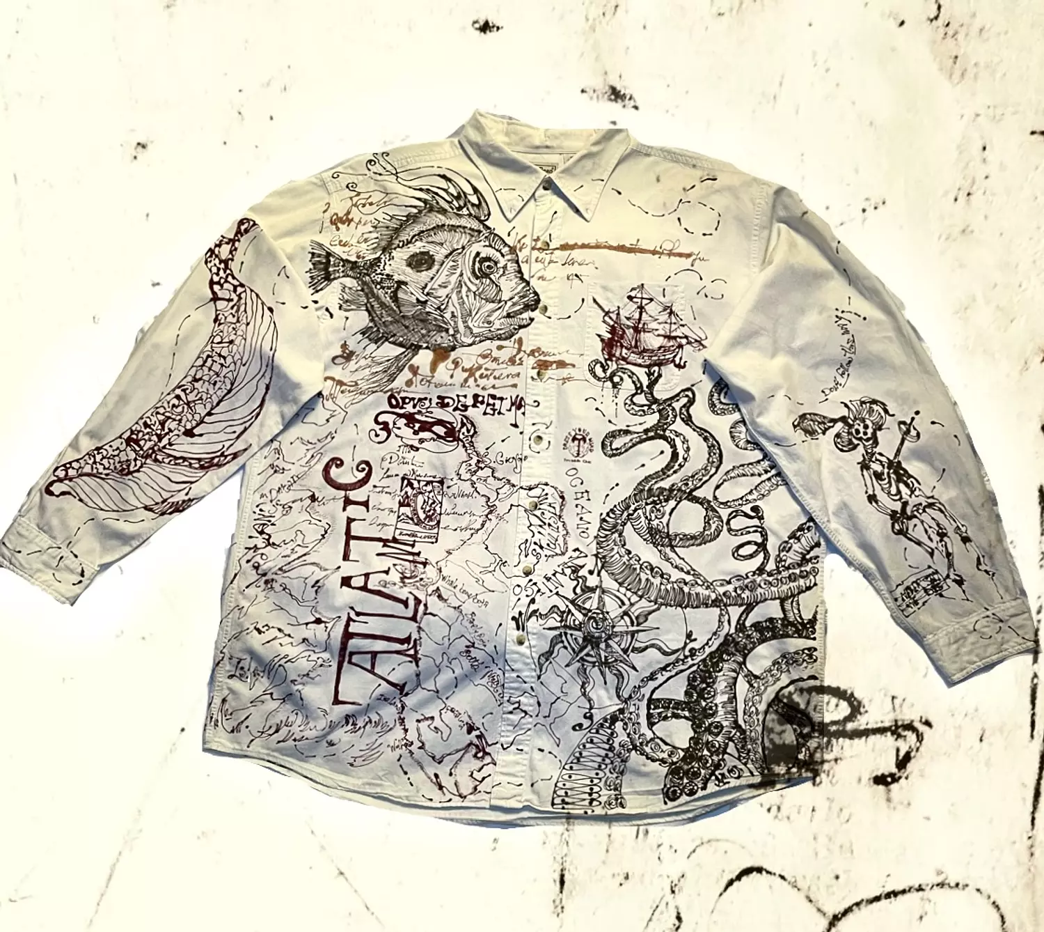 “Pirate’s diaries “ hand painted shirt  image