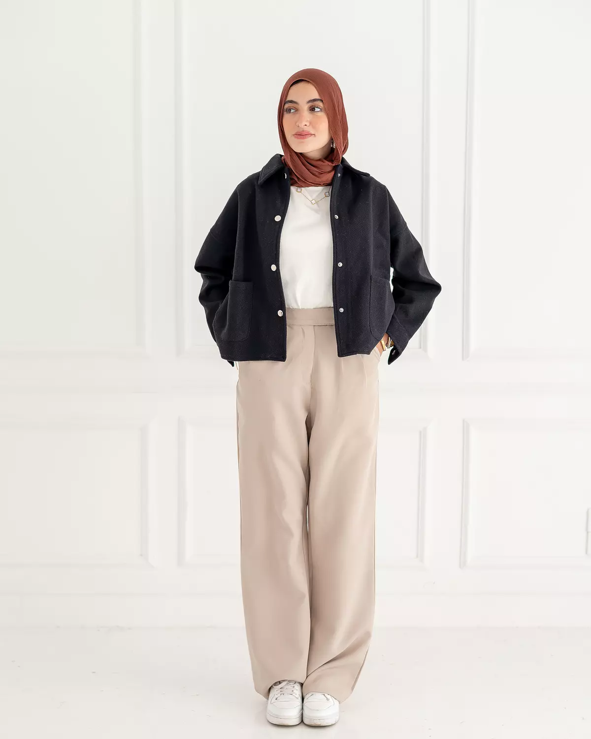 Beige classic pant 3