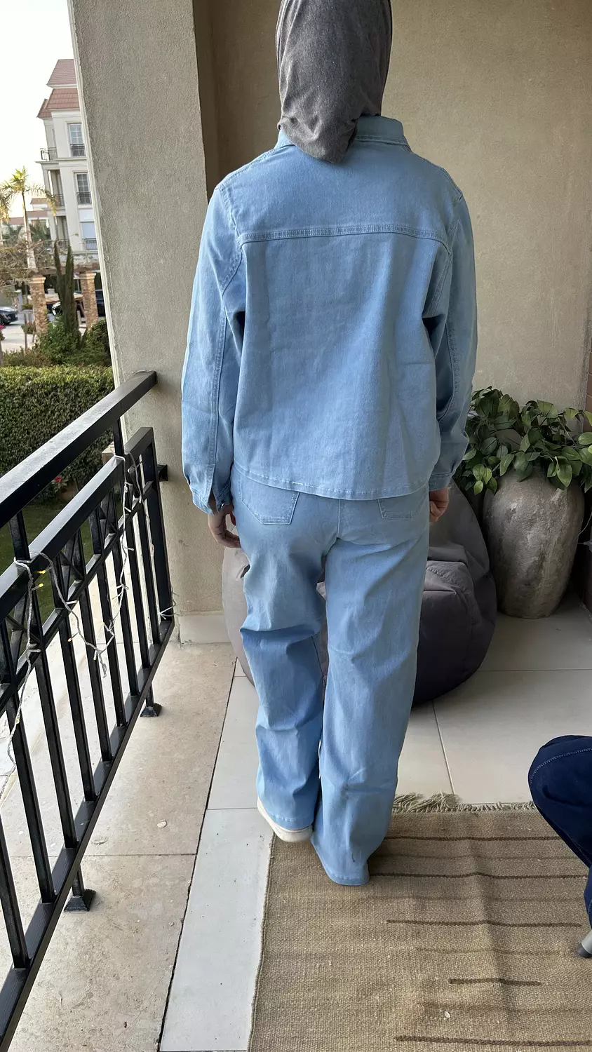 SOUTH Wide Leg Denim Baby blue Pant 3