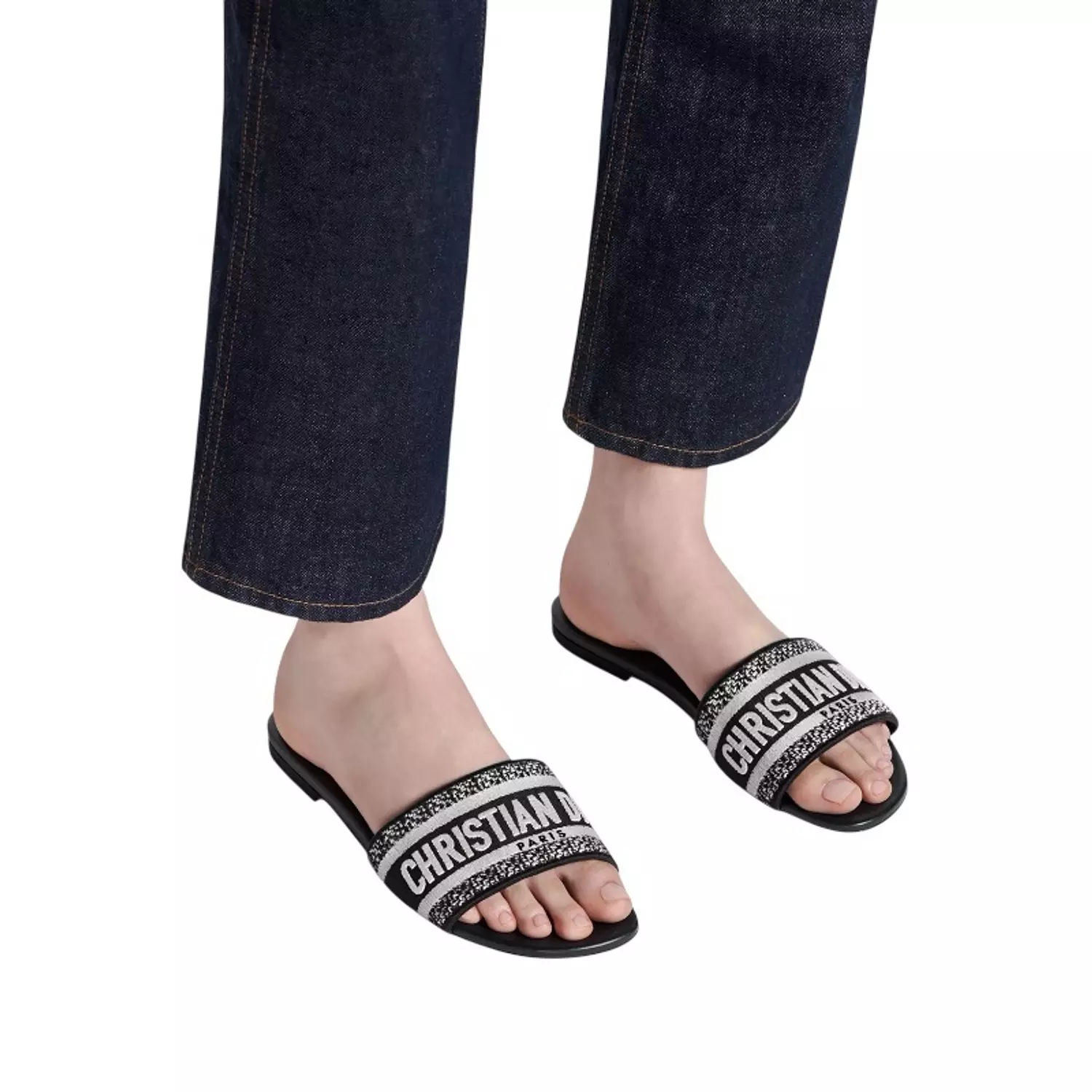 Christian Dior Flat Black Printed Dior 4