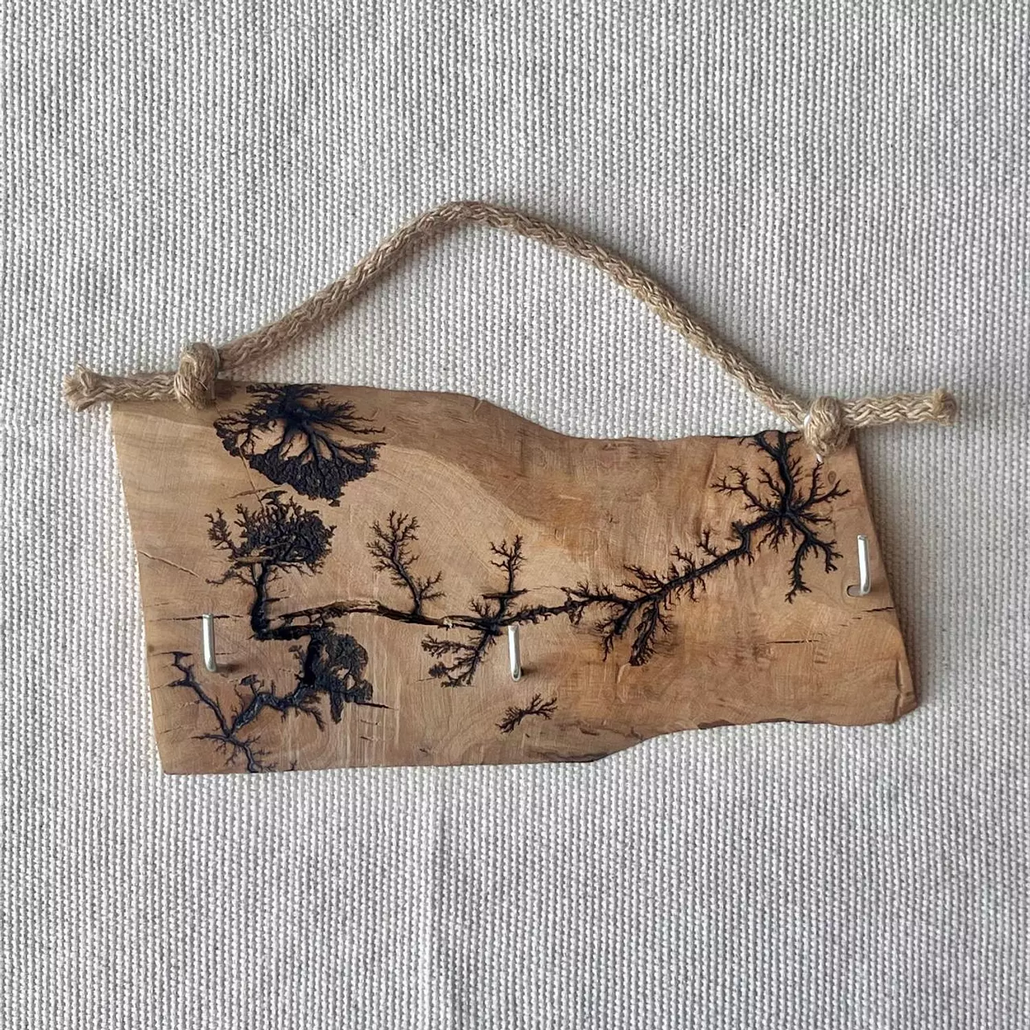 Olive Wood Live Edge Key Holder 3
