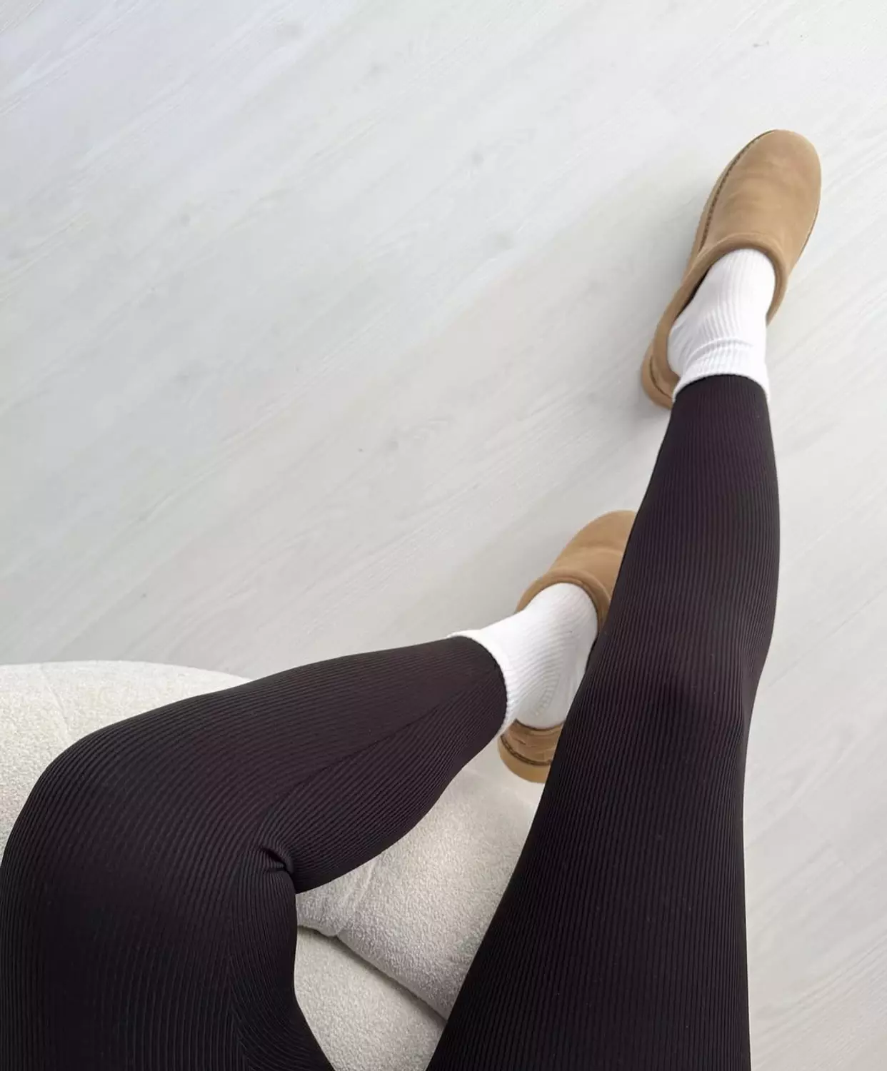 Plus Size Body Shaper Ribbed Winter Leggings  3