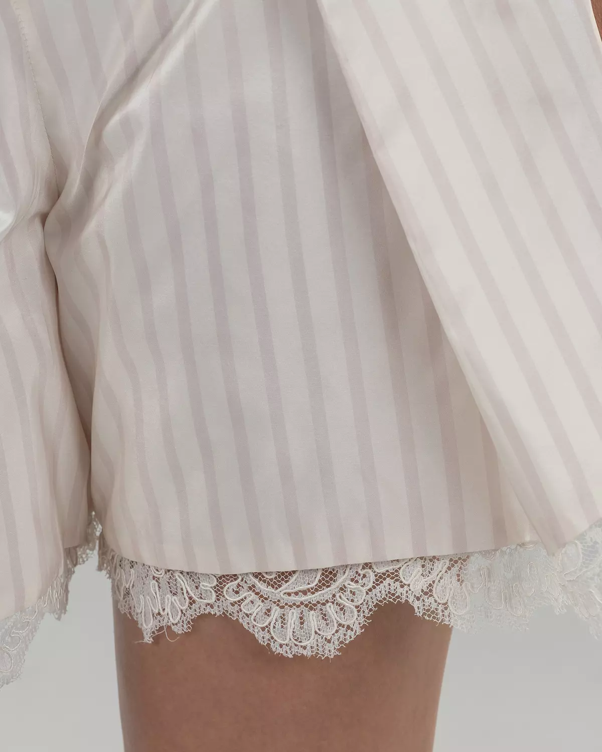 Playful Striped High-Waist Bermuda Shorts 4