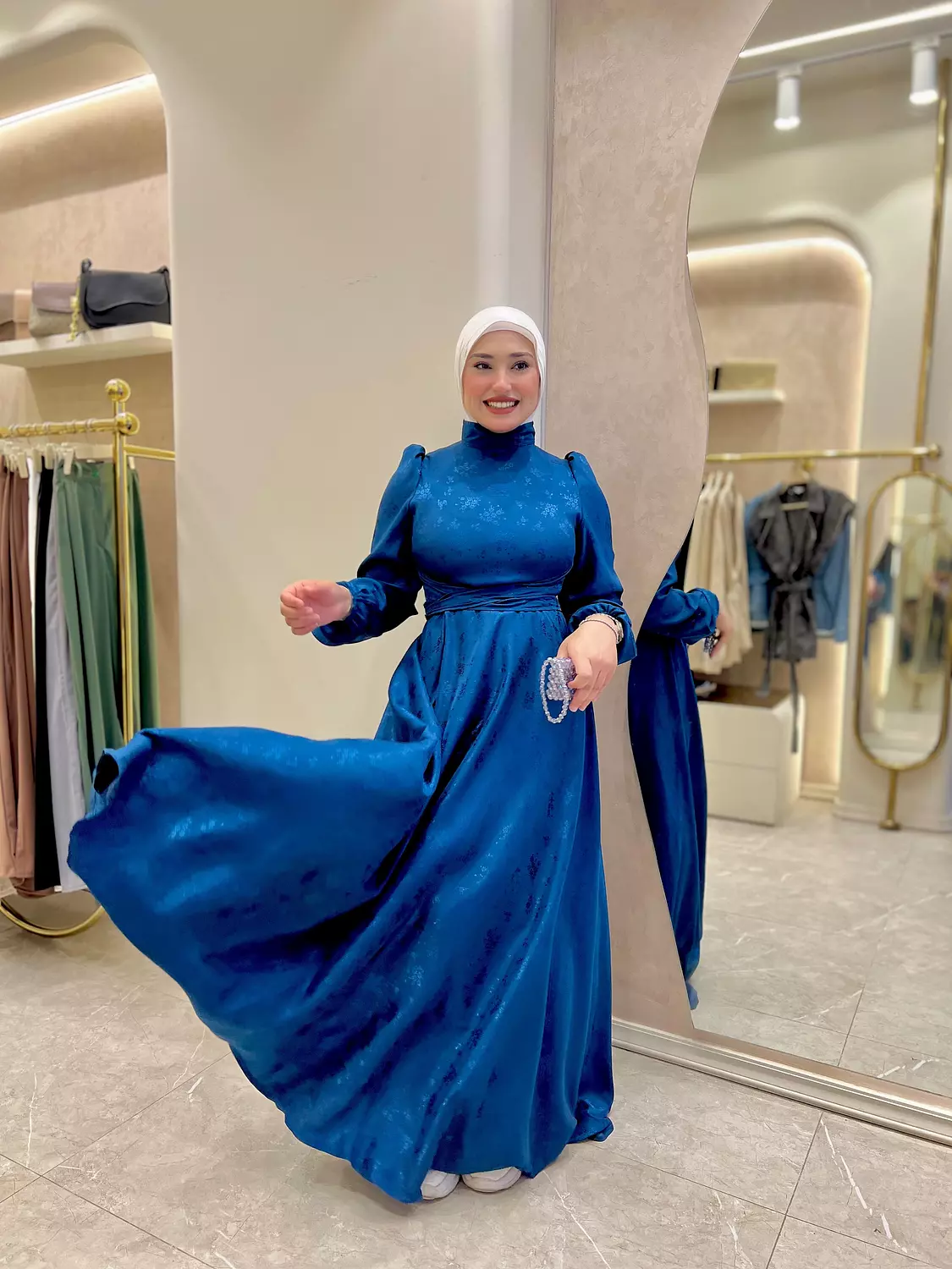 Teal Luxe Dress 1