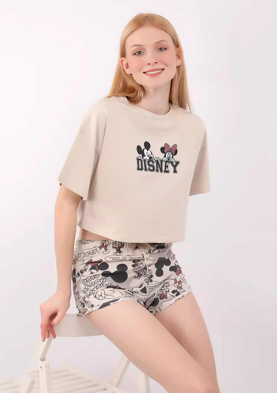 S229 Mickey Comics Short Pajama Set image
