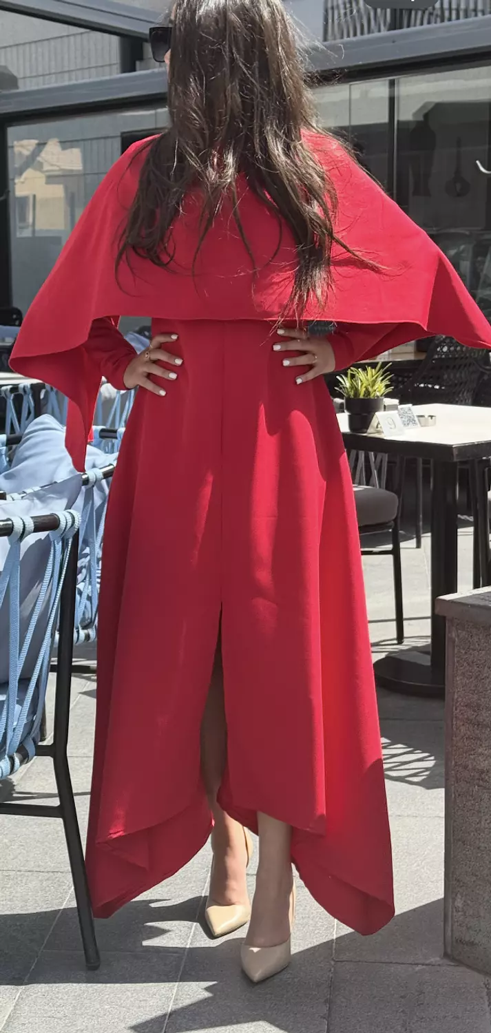 RED CAPE DRESS image