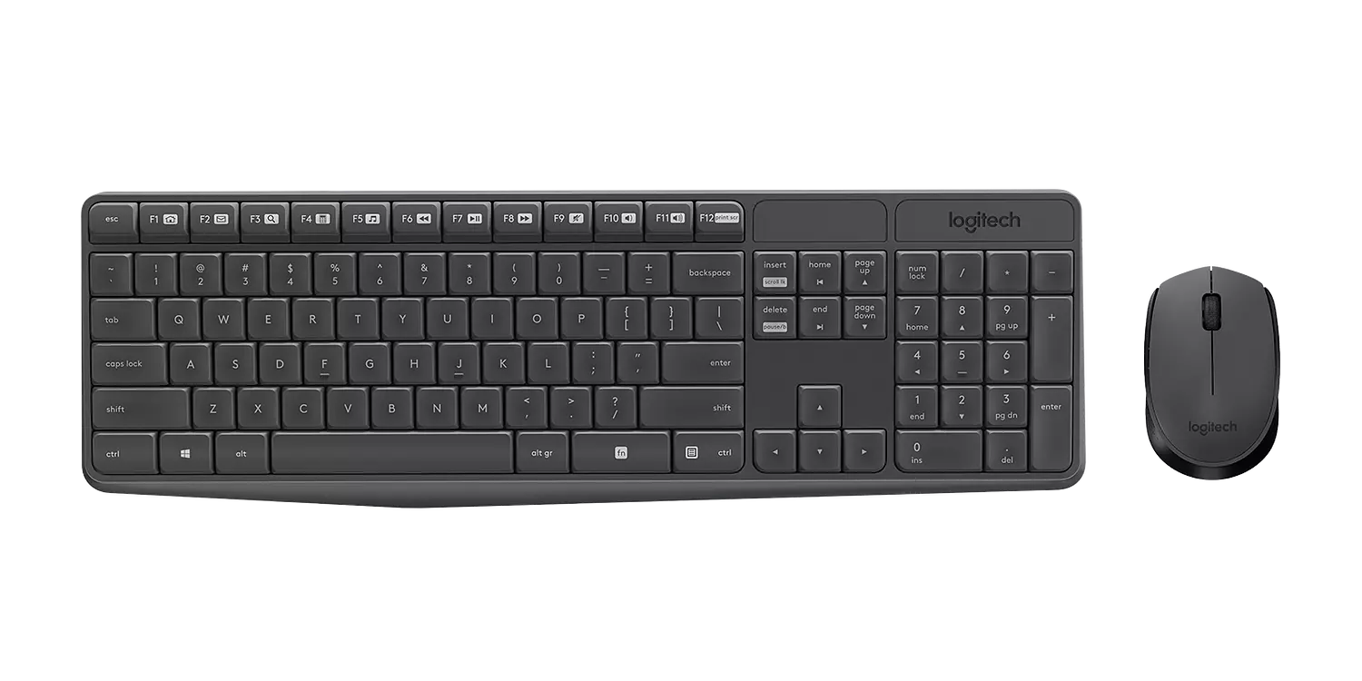 Logitech MK235 Wireless Keyboard and Mouse - Black image