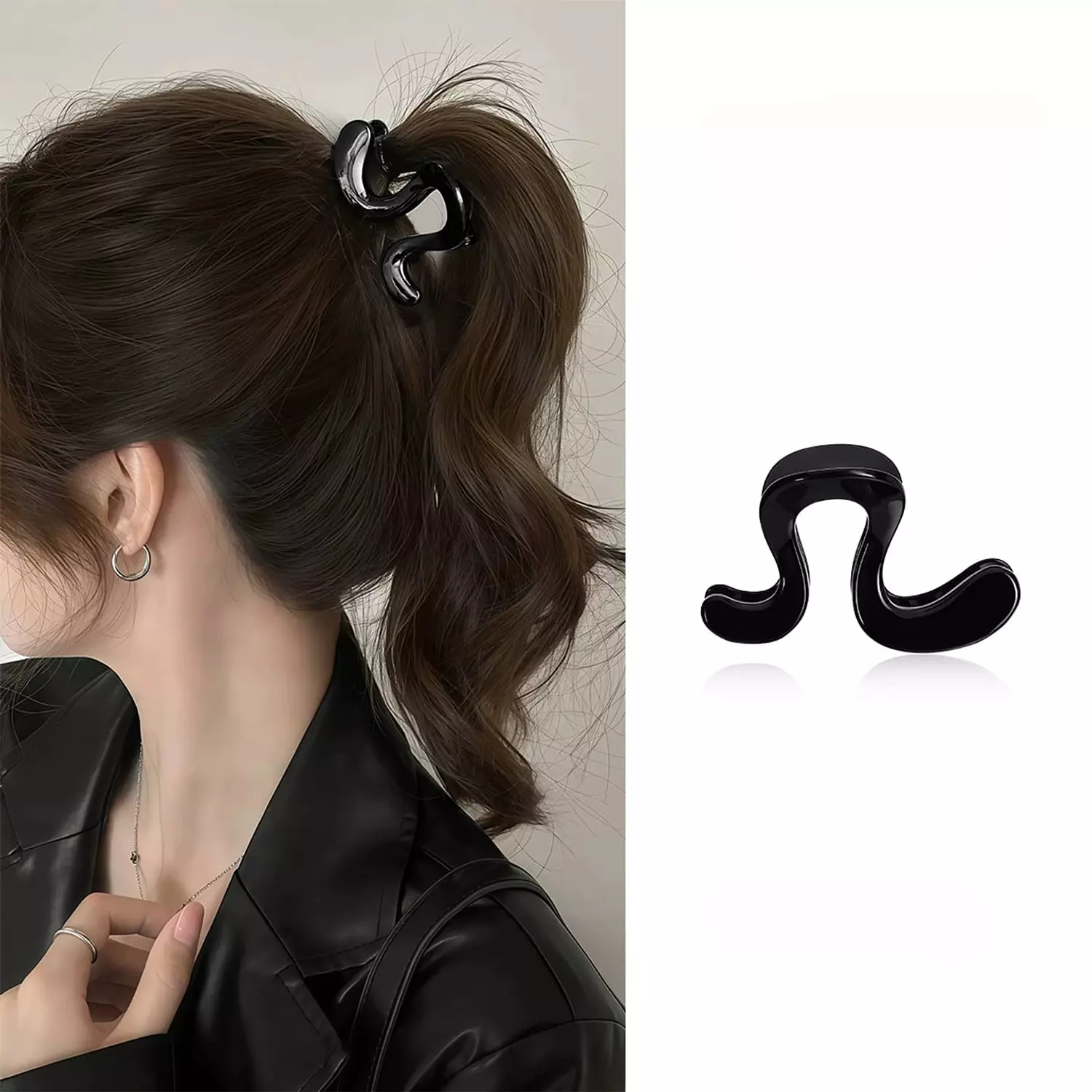 Medium Wavy Matte Claw Clip 1