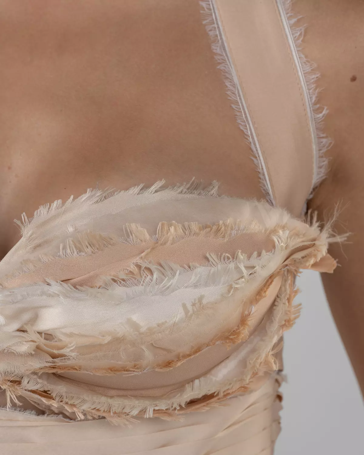 Chic Light Peach Organza Top 7