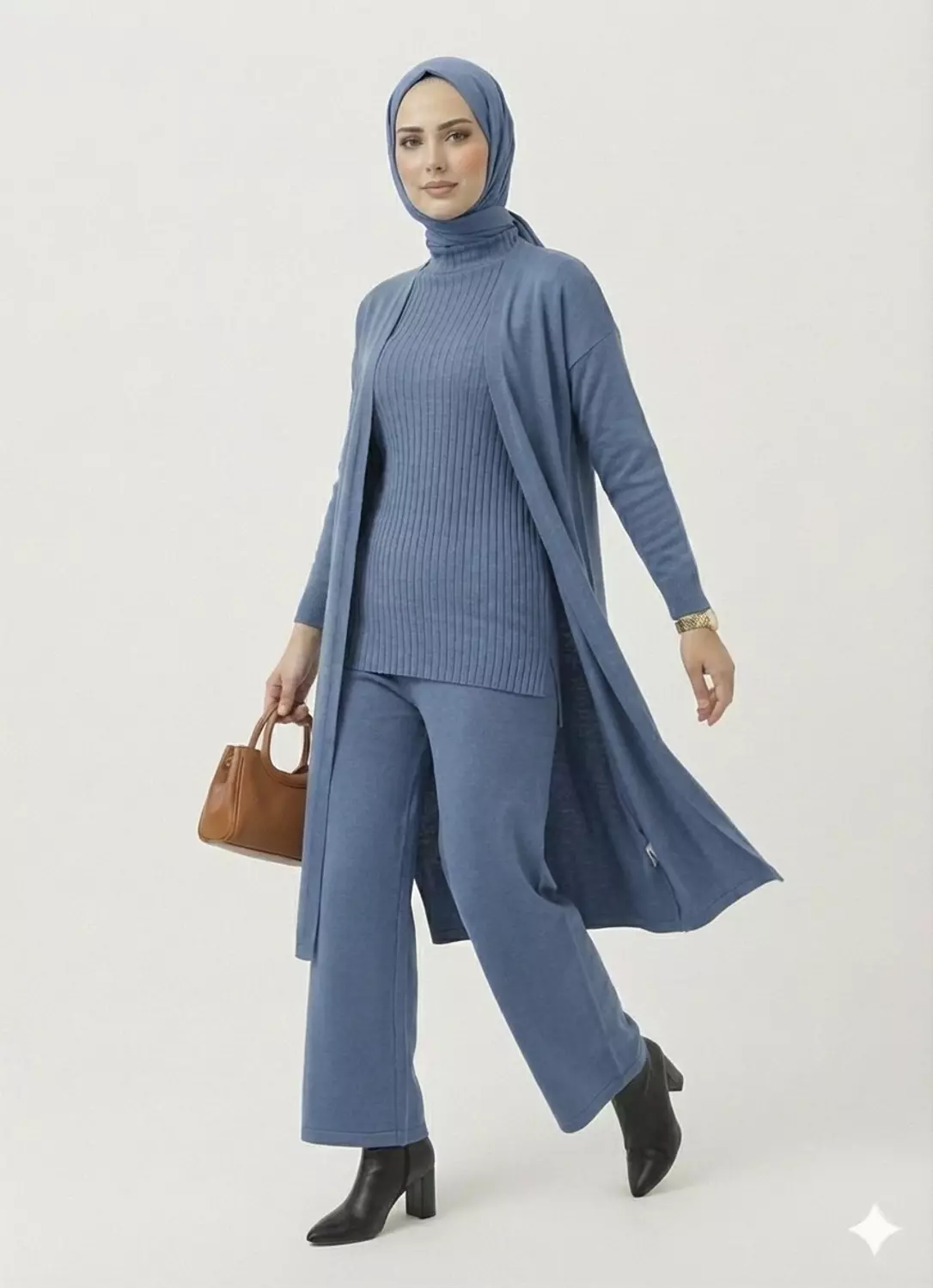 Women's 3-Piece Knit Set (Cardigan, Top & Pants) 4
