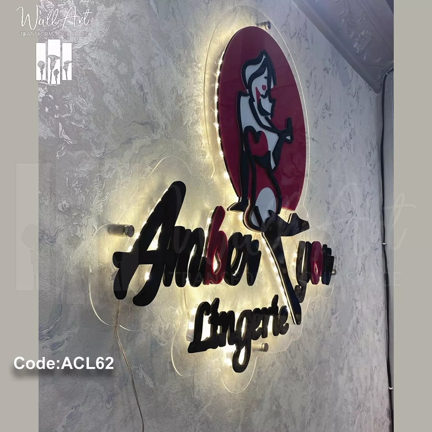 ACL62-Lighted Coloured Acrylic Sign  image