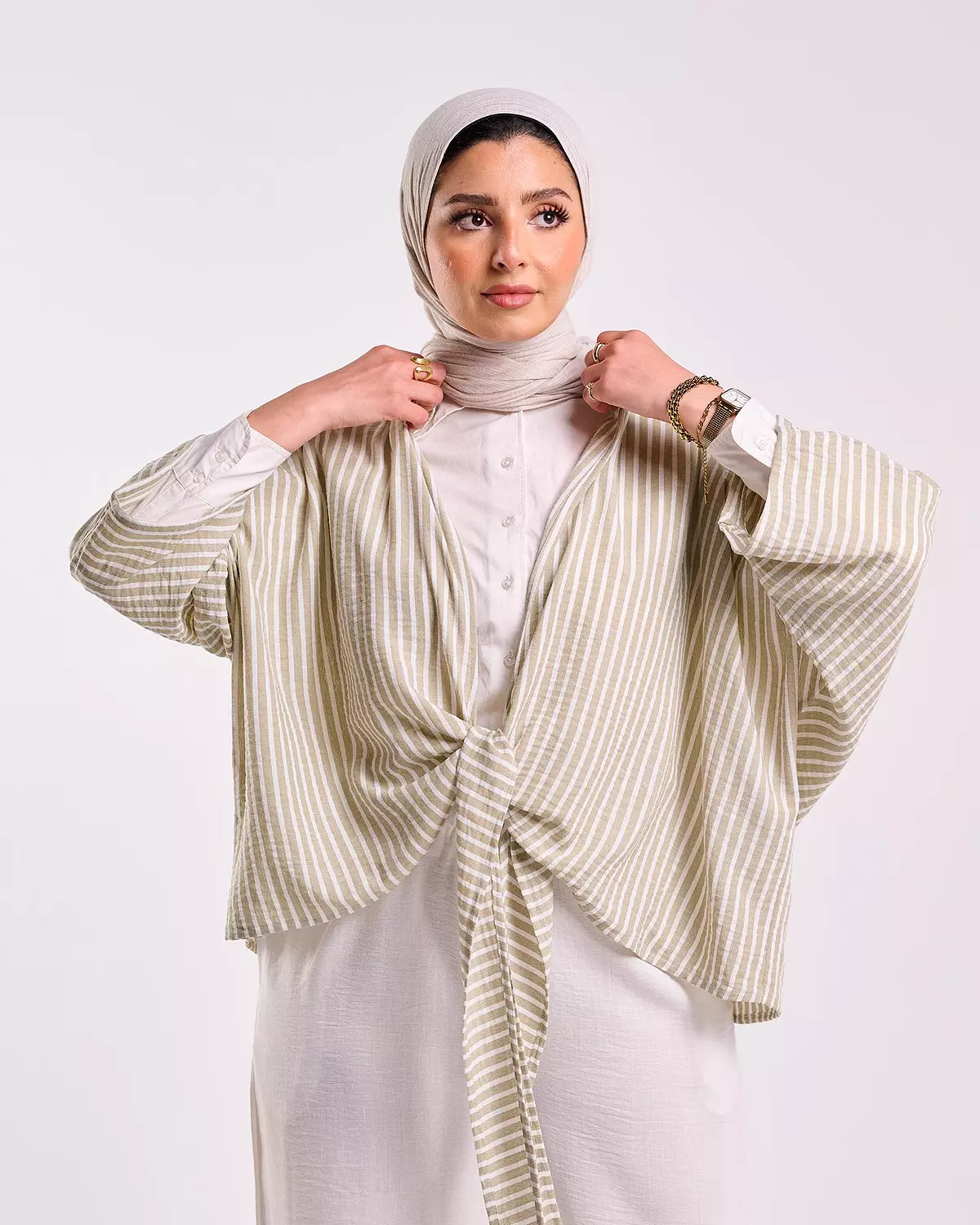 Linen Set in Olive 3
