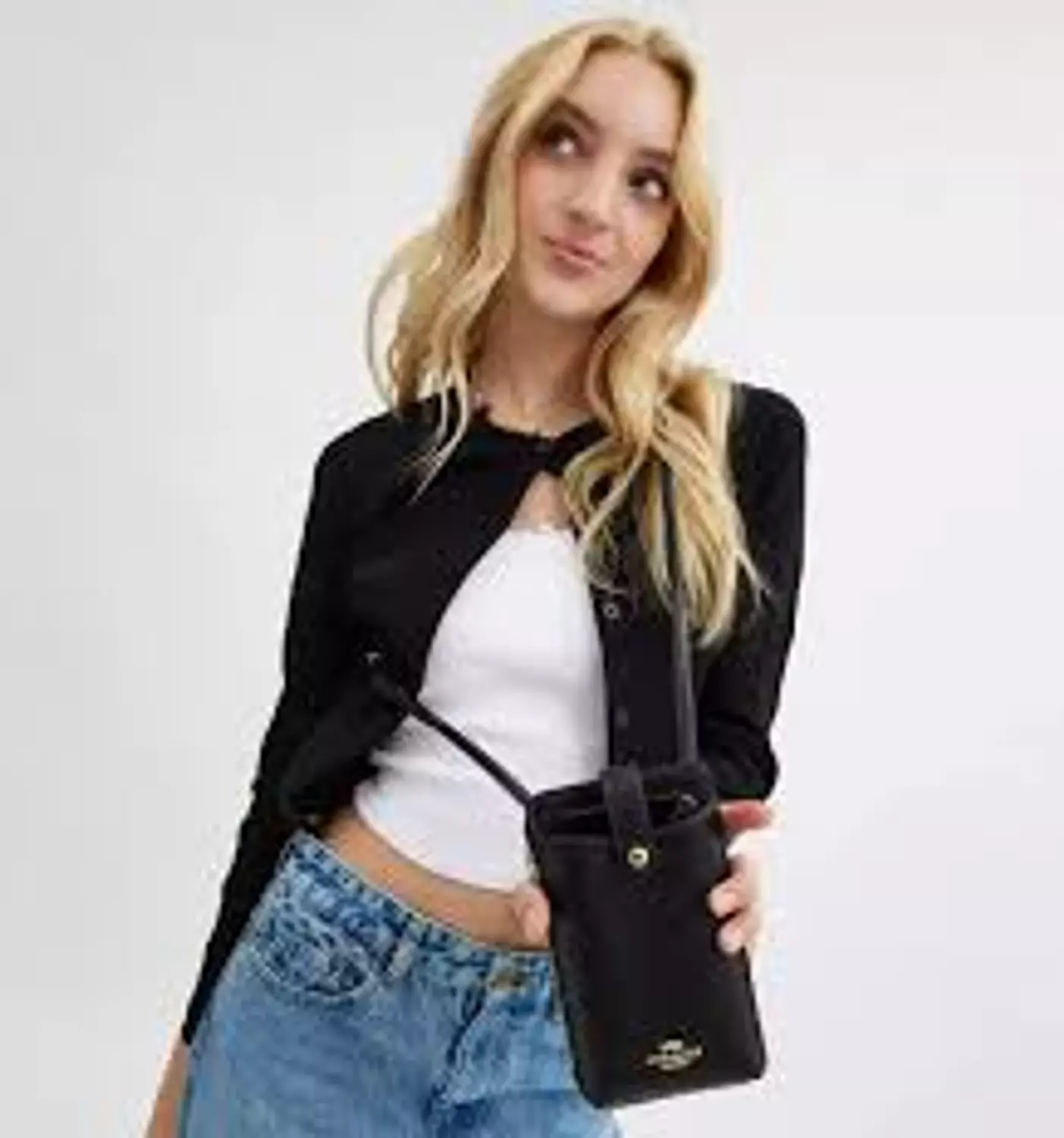 Coach Phone Crossbody In black 4